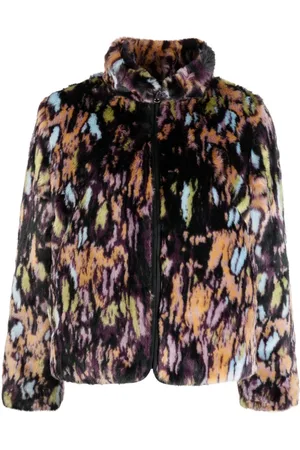 Paul Smith Abstract-print brushed-effect jacket