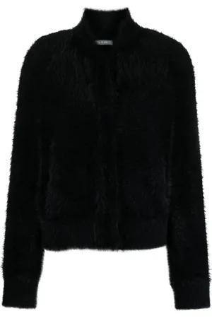 Alberta Ferretti Brushed-effect press-stud cardigan