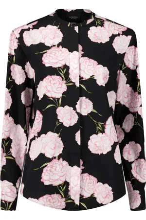 Giambattista Valli Floral-print collarless shirt