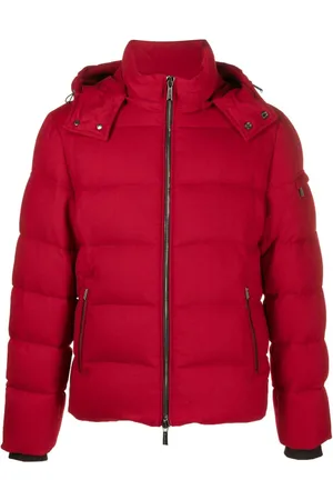 MOORER Detachable-hood padded jacket