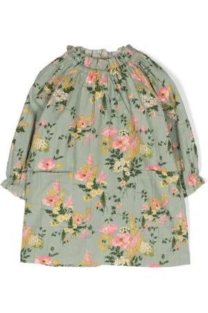BONTON Dahli floral-print frilled dress