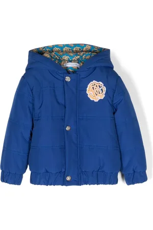 Roberto Cavalli Logo-patch hooded jacket