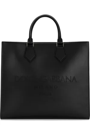 Dolce & Gabbana Logo-debossed leather tote bag