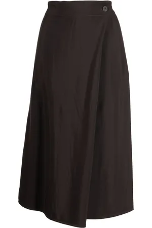 STUDIO NICHOLSON Eyre wrap midi skirt