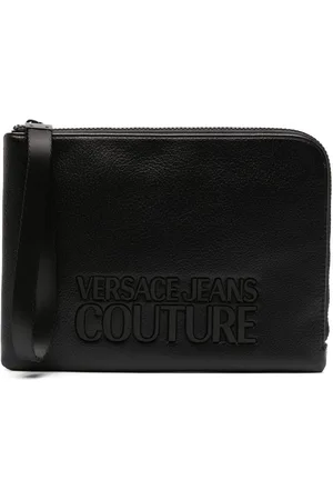 VERSACE Logo-plaque clutch bag