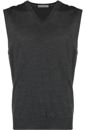 corneliani Logo-embroidered fine-knit vest