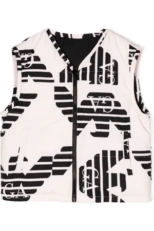 Emporio Armani Monogram-pattern padded gilet