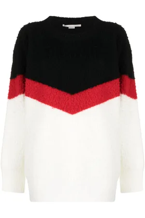 Stella McCartney Chevron-striped chunky-knit jumper