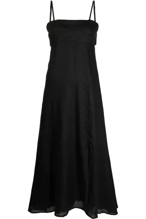 FAITHFULL THE BRAND Square-neck linen midi dress