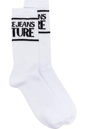 VERSACE Logo-print cotton socks