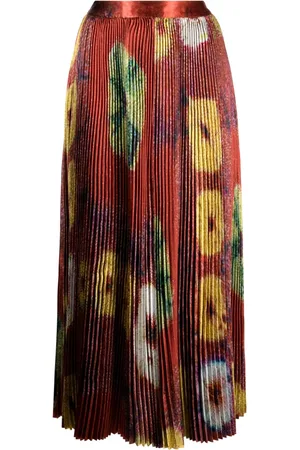 ULLA JOHNSON Rami high-waisted pleated skirt