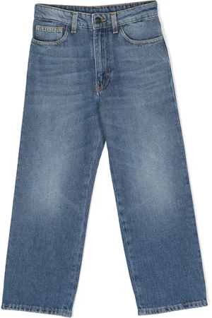 Palm Angels Logo-print straight-leg cotton jeans