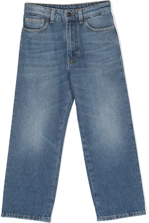Palm Angels Logo-print straight-leg cotton jeans