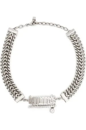 Dsquared2 Gothic logo-lettering choker necklace