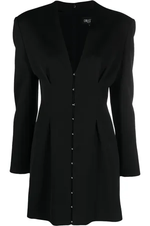 DEL CORE Plunging V-neck fitted minidress