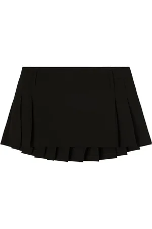 AMBUSH Pleated virgin-wool miniskirt