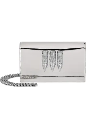 Philipp Plein Mirror leather clutch bag