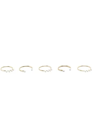 Isabel Marant Casablanca beaded rings (set of five)