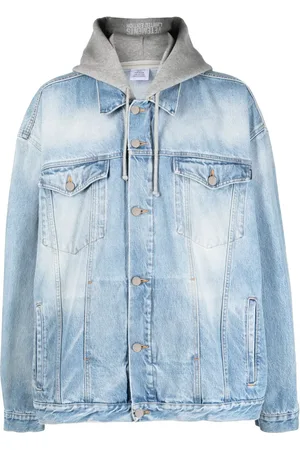Vetements Oversized hooded denim jacket
