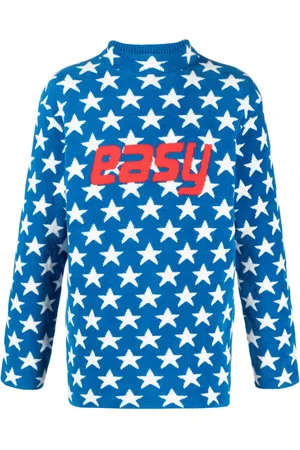 ERL Mock-neck intarsia-knit jumper