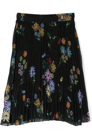 Roberto Cavalli Floral-print pleated skirt