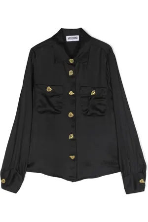 Moschino Logo-embroidered long-sleeve shirt