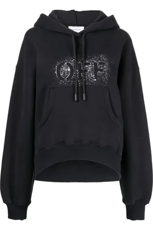 OFF-WHITE Spray-paint logo cotton hoodie