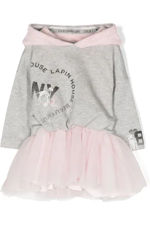 Lapin House Logo-embellished hoodie dress