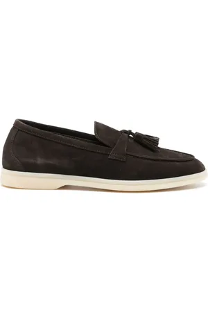 Scarosso Leandra tassel-detail suede loafers