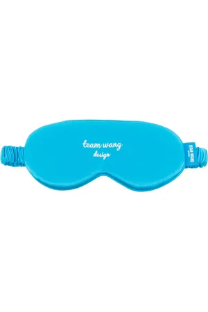 TEAM WANG design Logo-embroidered silk-satin eye mask