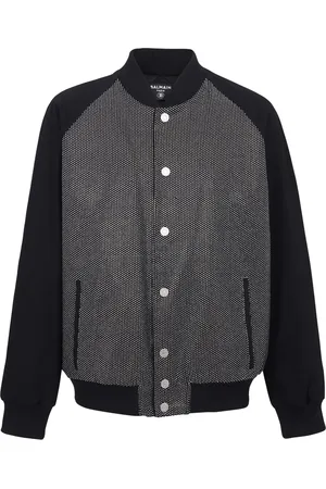 Balmain Rhinestone-embellished bomber jacket