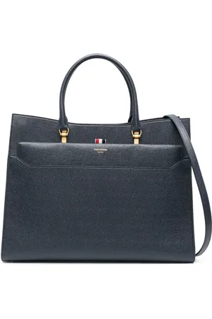 Thom Browne Pebbled-leather Duet tote