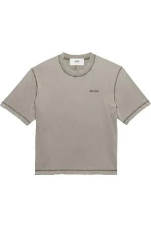 Ami Logo-embroidered cotton T-shirt
