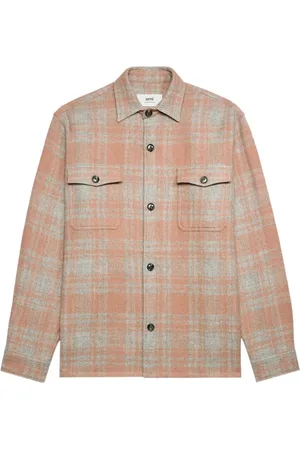 Ami Plaid wool shirt jacket