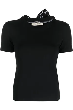 Y / PROJECT Logo-jacquard triple-collar T-shirt