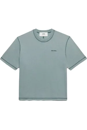 Ami Logo-embroidered cotton T-shirt