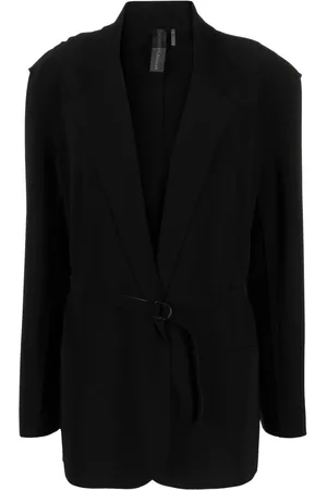 Norma Kamali Notched-lapel belted blazer