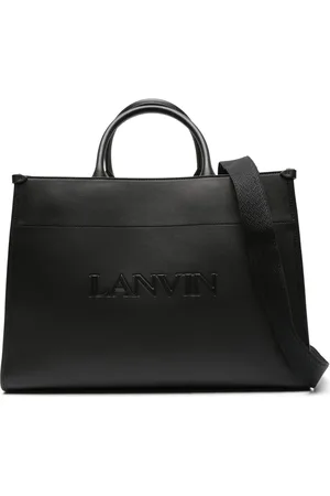 Lanvin Logo-embossed leather tote bag