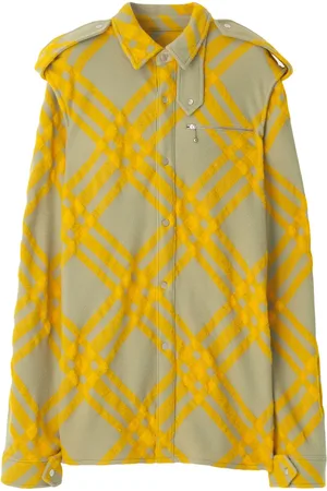 Burberry Check-pattern wool-blend shirt