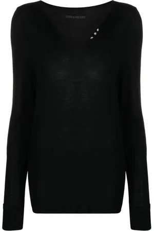 Zadig & Voltaire Star-buttons Henley-neck T-shirt