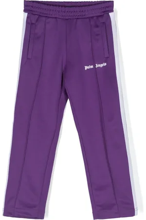 Versace Kids Medusa Safety Pin-print track pants - Purple