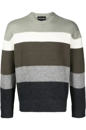 Emporio Armani Striped virgin wool jumper