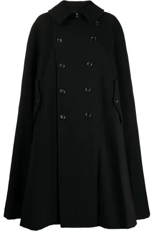 Comme des Garçons Bib-collar double-breasted cape