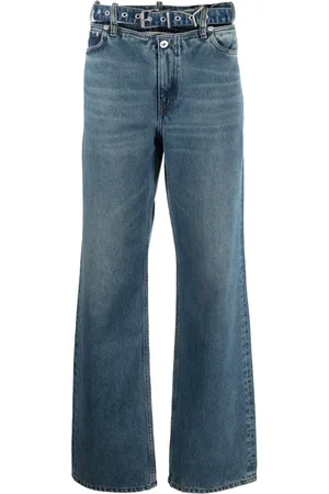 Y / PROJECT Evergreen Y Belt wide-leg jeans