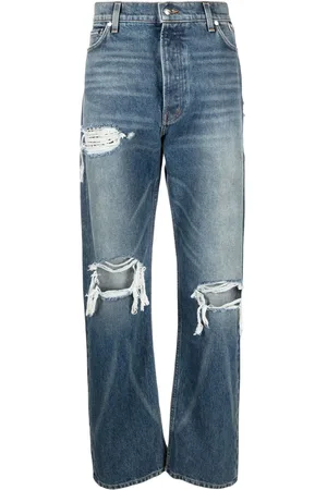 Rhude Boxer distressed straight-leg jeans