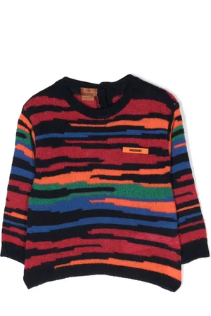 Missoni Logo-patch intarsia-knit jumper