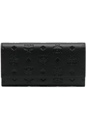 MCM Klara Monogram Leather Flap Wallet