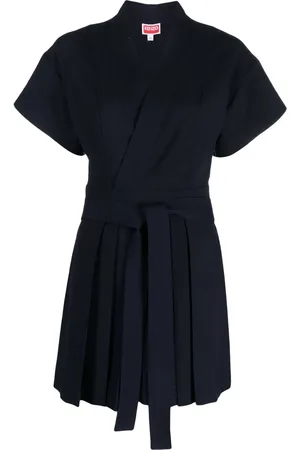Kenzo Pleated wrap minidress