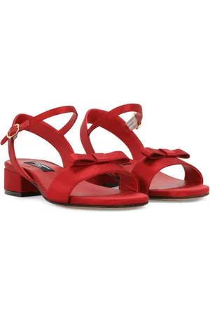 Dolce & Gabbana Logo-plaque bow-detail sandals
