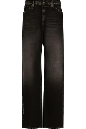 Dolce & Gabbana Logo-patch wide-leg jeans